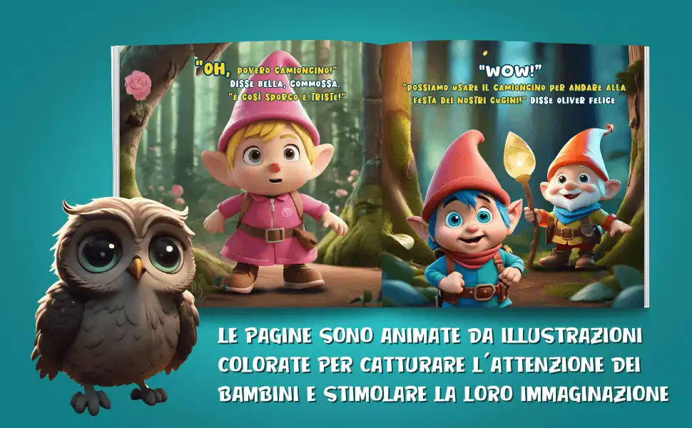 libro per bambini, storia d'avventura, amicizia, gnomi, libro illustrato