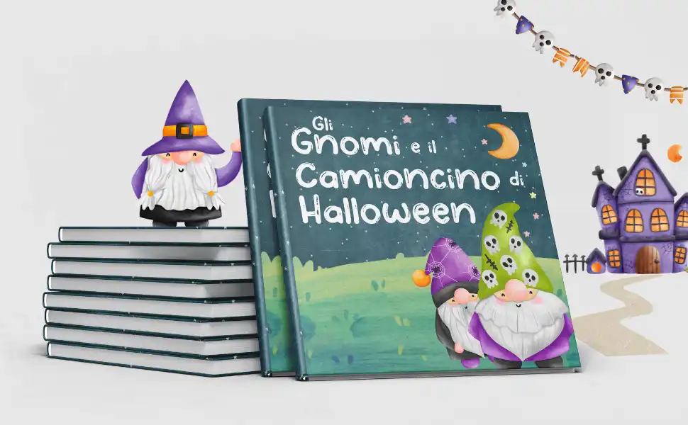 libro per bambini, storia d'avventura, amicizia, gnomi, libro illustrato, Halloween