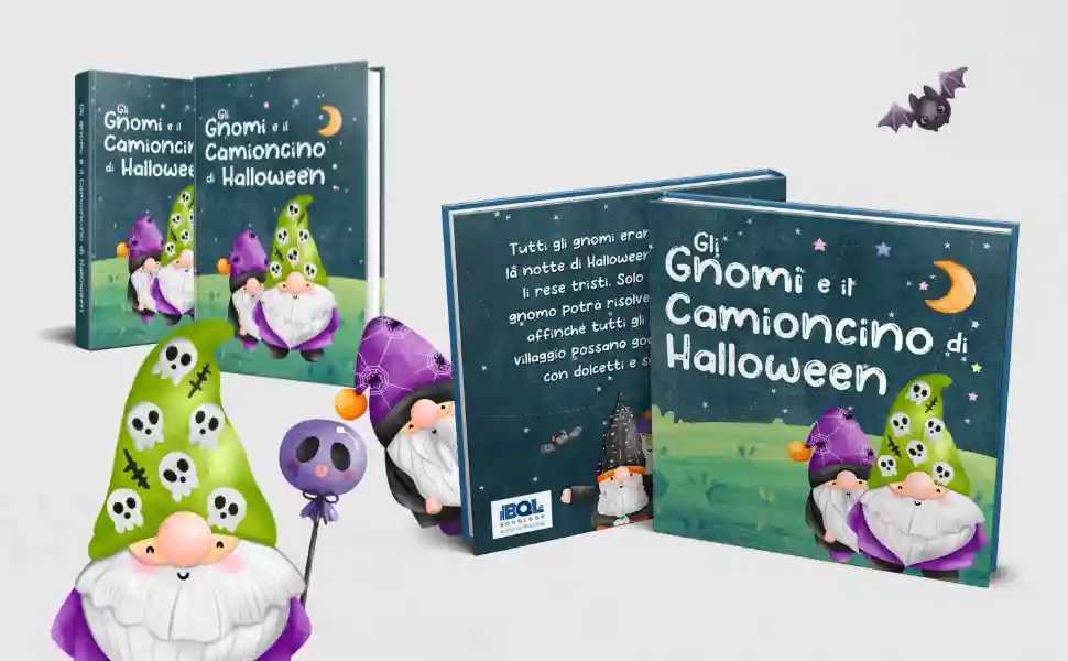 libro per bambini, storia d'avventura, amicizia, gnomi, libro illustrato, Halloween