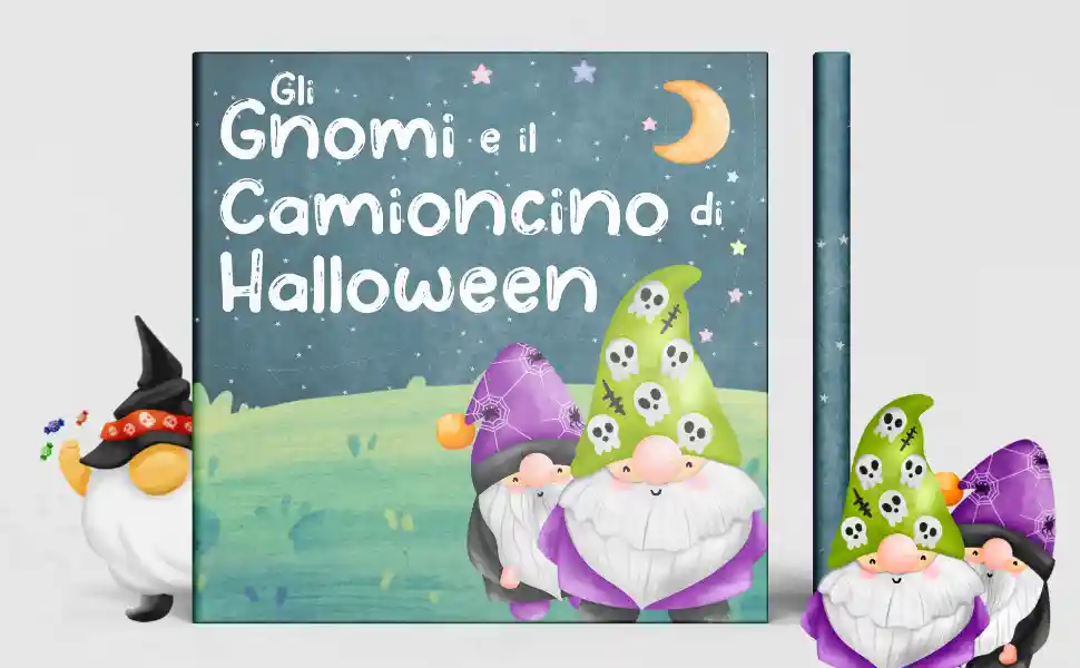 libro per bambini, storia d'avventura, amicizia, gnomi, libro illustrato, Halloween