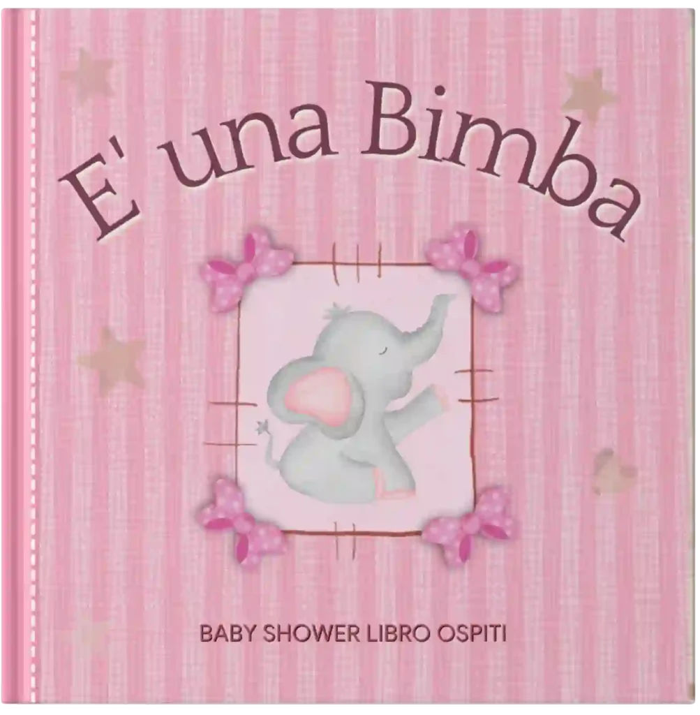 Cover Baby Shower Libro Ospiti, bambino bambina gemelli nascita baby nuovo arrivo regalo