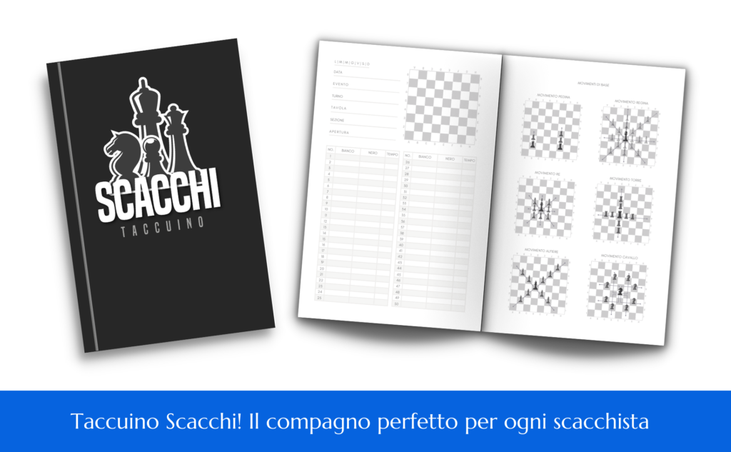 cover Scacchi categorie Taccuino logbook quaderno a righe appunti notebook