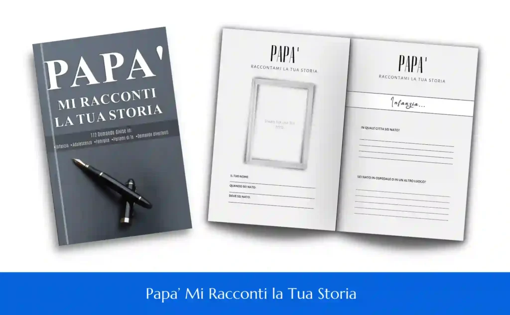 Cover libro sul papa', regalo per papa nonno genitore ricordi amore taccuino quaderno diario agenda