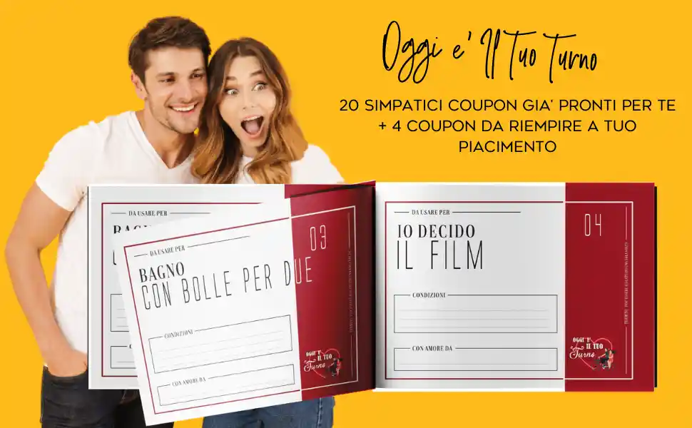 Coupon da Compilare, Coupon Coppie, Idee Regalo, San Valentino, Anniversario, Compleanno, Natale, Amore, Romantico, Divertente, Sorpresa, Esperienze, Momenti Indimenticabili, Complicità, Passione