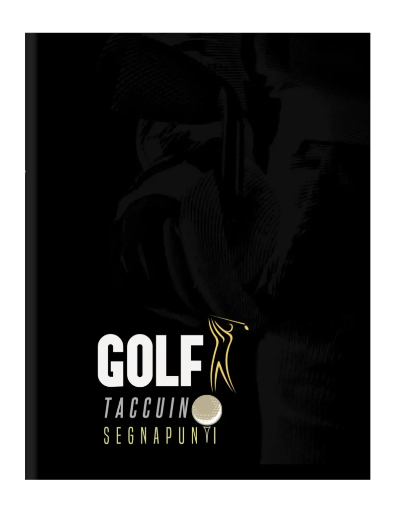 cover Golf Taccuino Segnapunti, Diario Golfista, Statistiche Golf, Punteggi Golf, Regalo Golfisti, Golf, Sport, Campo da Golf, Partita, Torneo, Handicap, Par, Birdie, Bogey, Eagle, Hole-in-One, Appunti, Tracciamento,