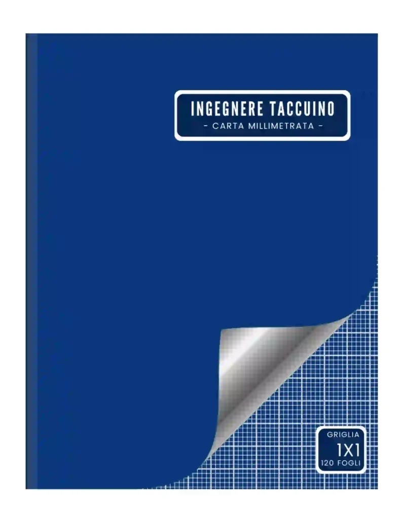 Cover Ingegner quaderno puntinato taccuino carta millimetrata, regalo