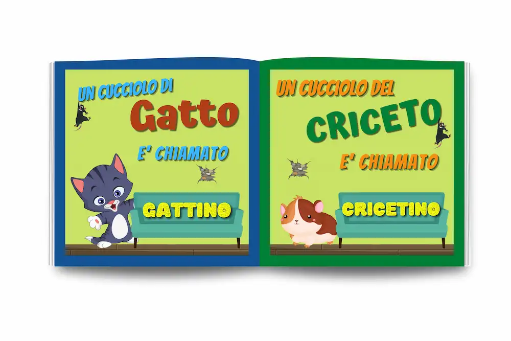 Animali domestici, cuccioli, nascita, nomi, fatti curiosi, bambini, libro illustrato, regalo, 3-7 anni