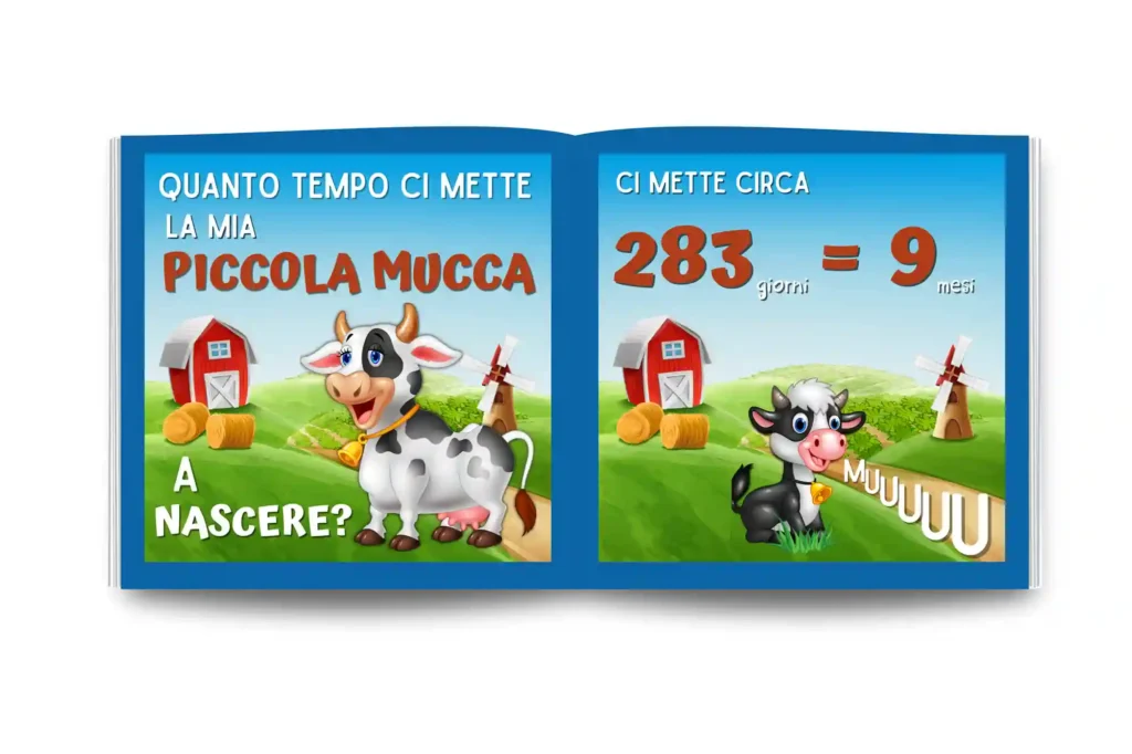 Animali della fattoria, cuccioli, nascita, nomi, fatti curiosi, bambini, libro illustrato, regalo, 3-7 anni