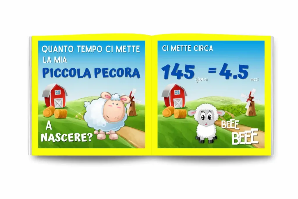 Animali della fattoria, cuccioli, nascita, nomi, fatti curiosi, bambini, libro illustrato, regalo, 3-7 anni