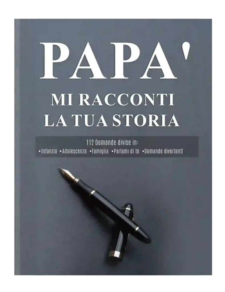 Cover libro sul papa', regalo per papa nonno genitore ricordi amore taccuino quaderno diario agenda