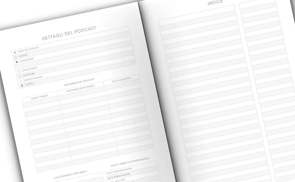 Podcast Pianificatore Logbook - Podcast Planner (2)