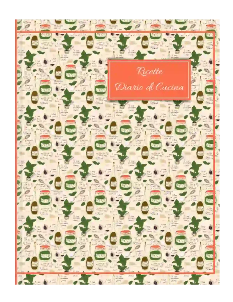 Cover Ricette da compilare per mamma papa nonno nonna comprare regalo scrivere ricette cucina taccuino