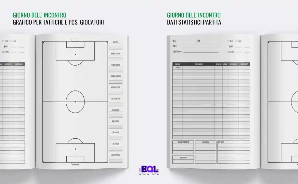 Taccuino Allenatore di Calcio, Planner Calcio, Registro Allenamenti Calcio, Statistiche Calcio, Organizer Calcio, Regalo Calcio, Mister, Allenatore, Manager, Calcio, Sport, Squadra, Partita, Allenamento, Tattiche, Strategie