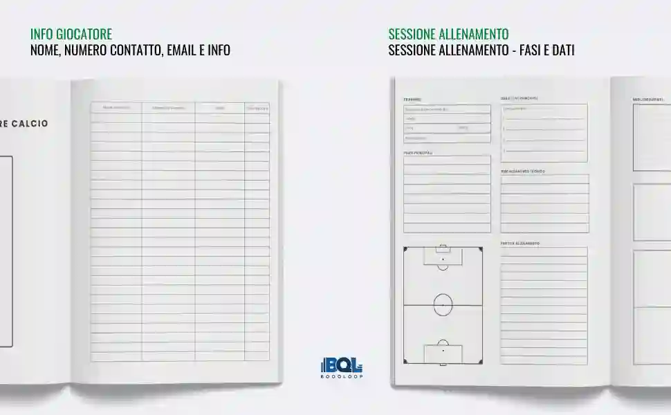 Taccuino Allenatore di Calcio, Planner Calcio, Registro Allenamenti Calcio, Statistiche Calcio, Organizer Calcio, Regalo Calcio, Mister, Allenatore, Manager, Calcio, Sport, Squadra, Partita, Allenamento, Tattiche, Strategie