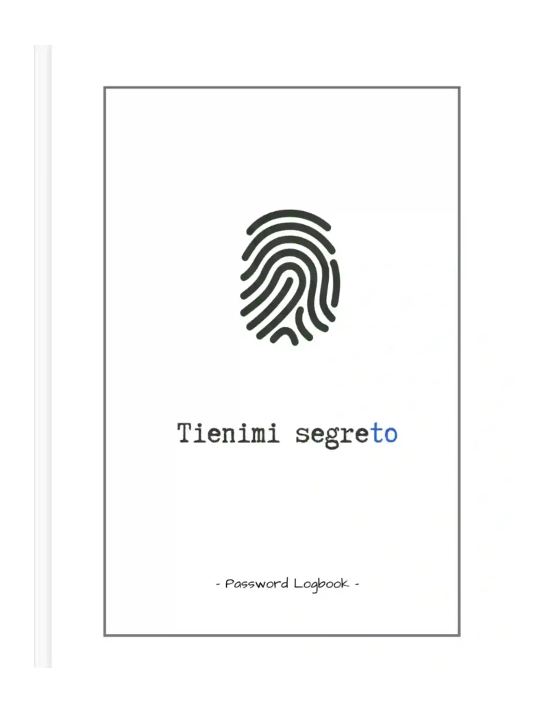 Cover Taccuino delle Password, registraren password, alfabetico, quaderno, agenda salva memorizzare